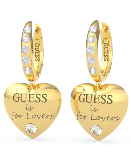 Guess Metallic Jewellery " is for lovers" Ohrringe mit Swarovski