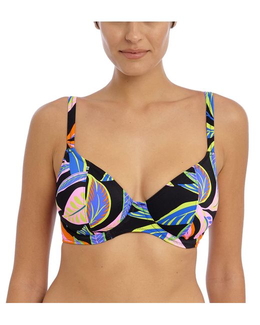Freya Blue Standard Desert Disco Underwire Plunge Bikini Top
