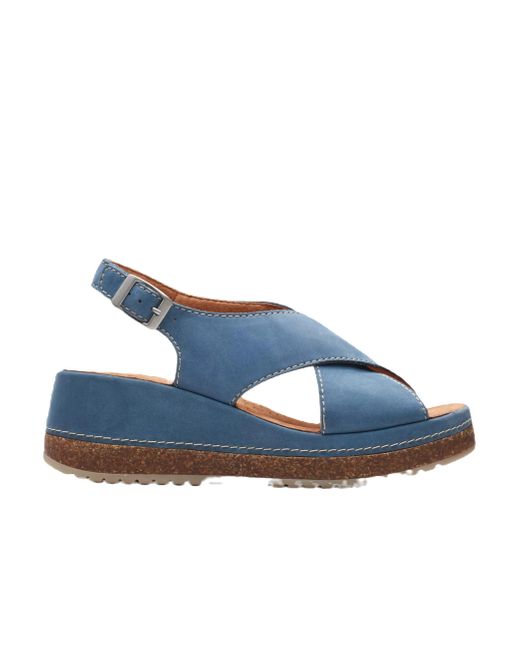 Clarks Kassandra Step Wedge Sandal in Blue Lyst UK