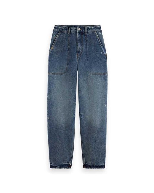 Scotch & Soda Blue The Tide Workwear Jeans With Longer Inseam Day To Night