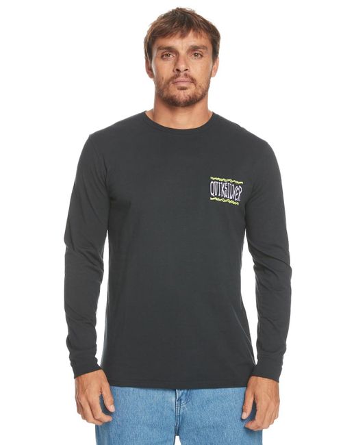 Quiksilver Long Sleeve T-Shirt for - Longsleeve - Männer - M in Gray für Herren