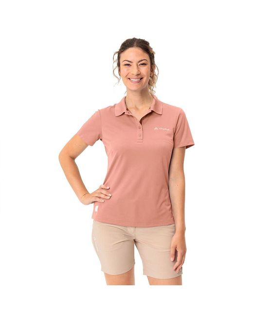 Vaude Pink T-Shirt Essential Polo Shirt Soft Rose 46
