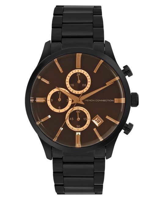 French Connection Black Analog Brown Dial Watch-fcp34bm for men