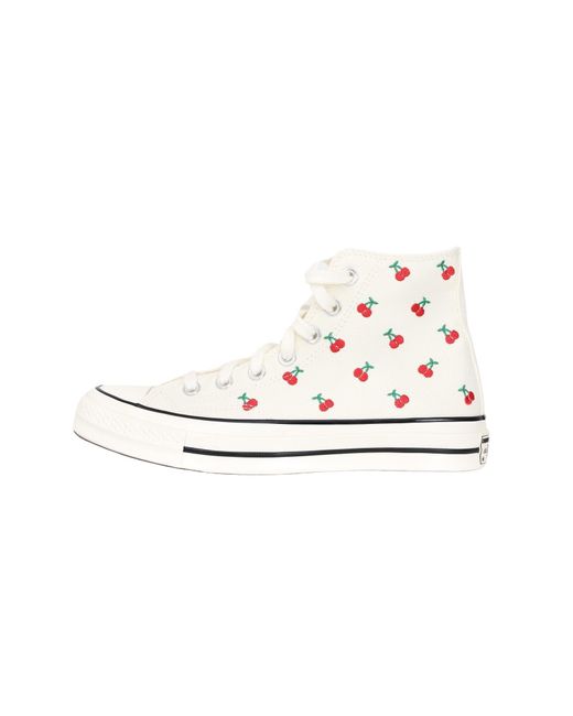 Sneakers Chuck 70 Hi da Donna Bianche con Ciliegie 39 di Converse in White