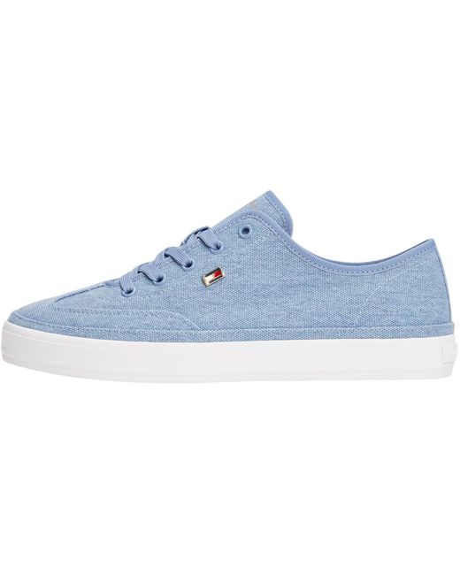 Baskets Vulcanisées Washed Canvas Basses Tommy Hilfiger en coloris Blue
