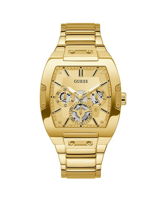 Guess Metallic Gold Tone Strap Champagne Dial Gold Tone for men
