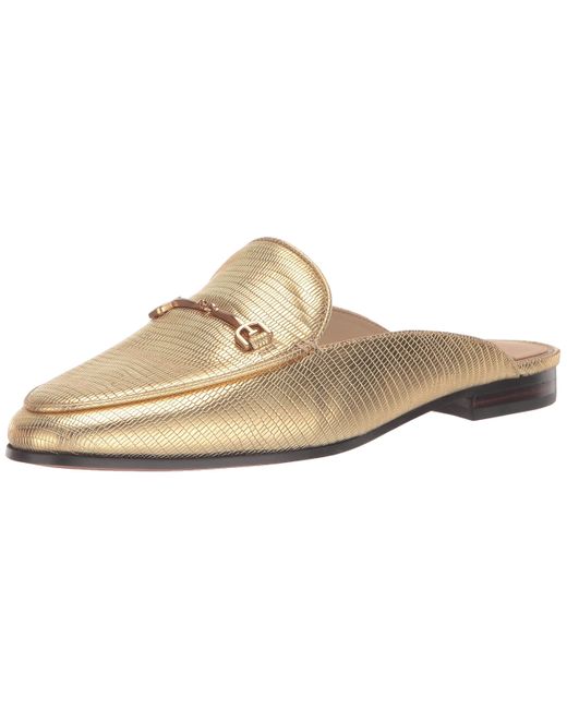 Sam Edelman Black Linnie Mule Amber Gold 5.5 Medium