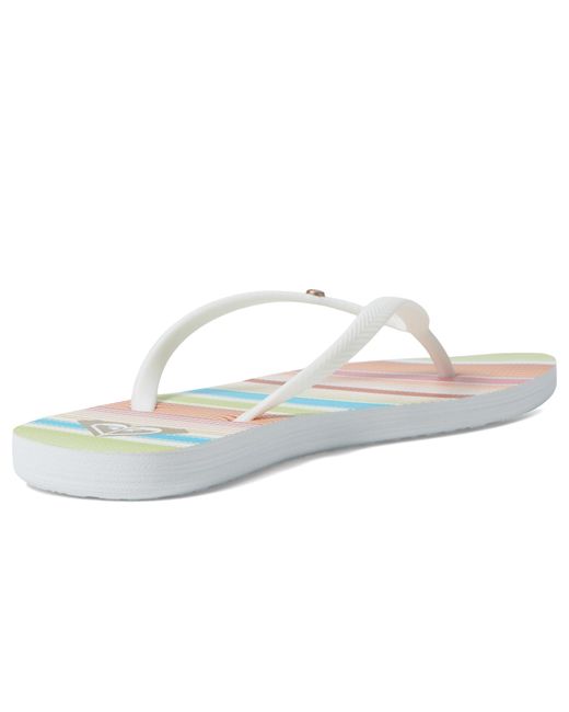 Roxy White Bermuda Flip Flop Sandal