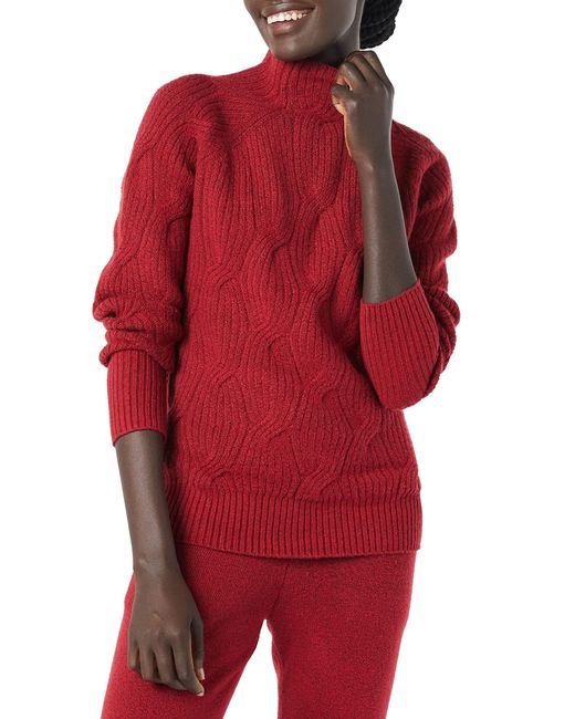 Amazon Essentials Red Langarm-Pullover Für Den Winter