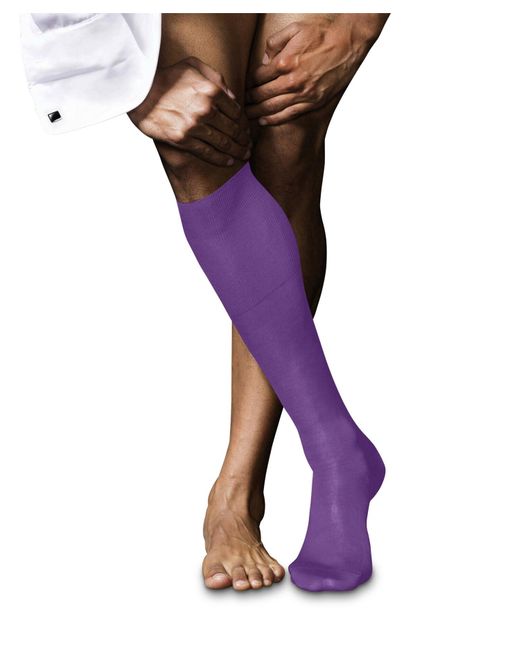 Falke Purple Kniestrümpfe No. 9 M Kh Baumwolle lang einfarbig 1 Paar