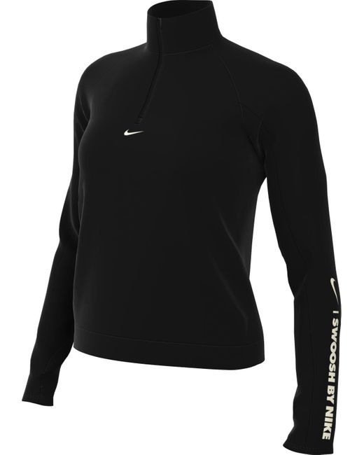 Nike Top W Nk Df Pacer Hz Gls in het Black