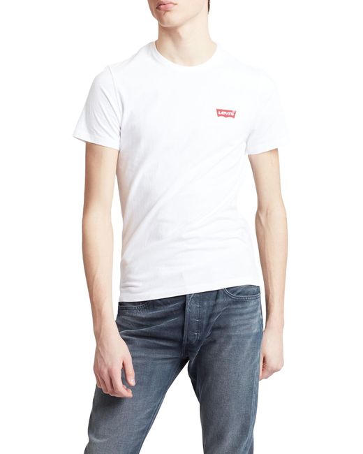 Levi's White 2-pack Crewneck Graphic Tee T-shirt for men