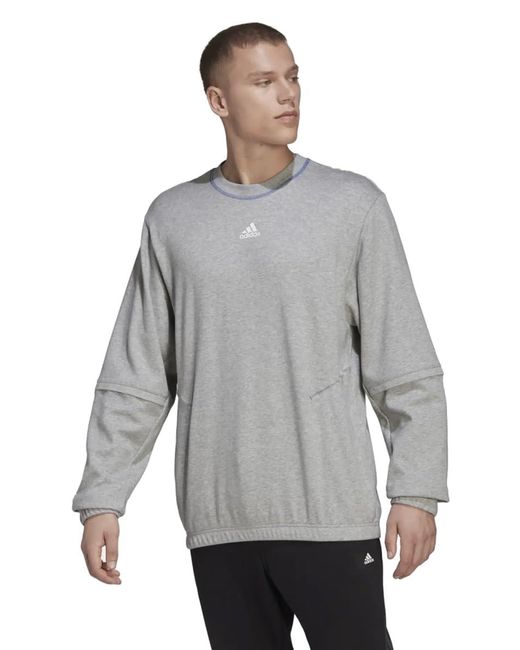 Adidas Gray Travel Lightweight Sweatshirt for men