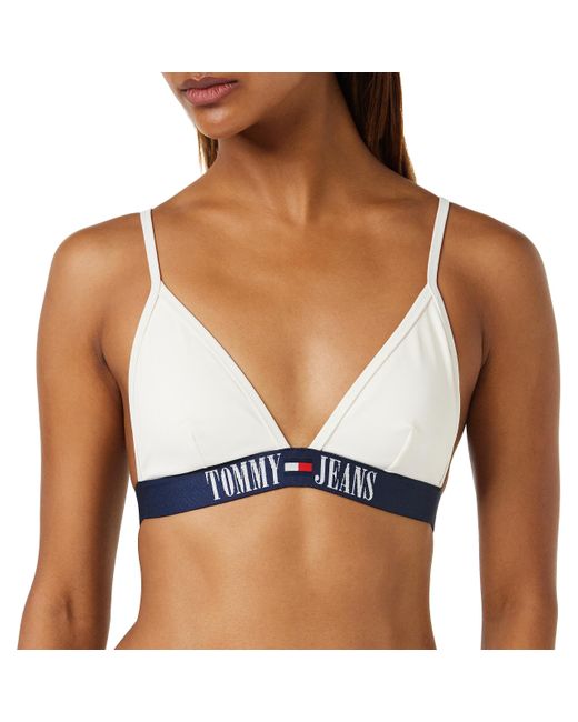 Tommy Jeans Mujer Top de bikini triangular con relleno Tommy Hilfiger de color Blue