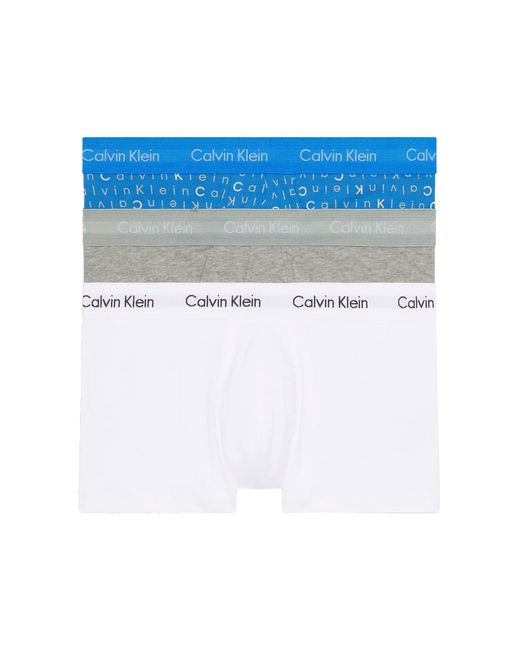 Calvin Klein Blue Low Rise Trunk 3pk for men