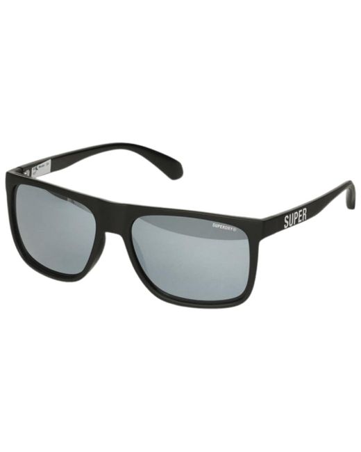 Superdry Black Square Sports Sunglasses for men