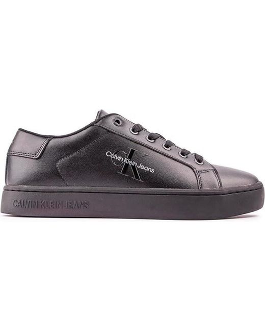 Calvin Klein Black Jeans Cupsole Trainers With Logo for men