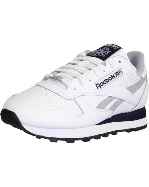 Reebok White Classic Leather Trainers Shoes