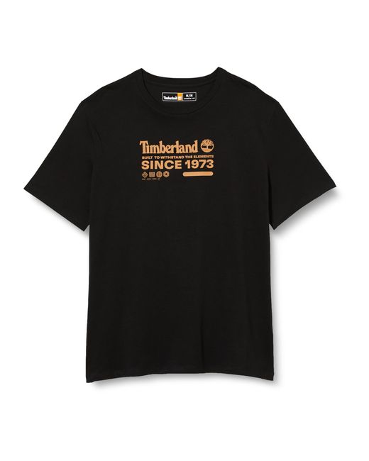Maglietta a iche Corte 1 Tier3 T-Shirt di Timberland in Black da Uomo