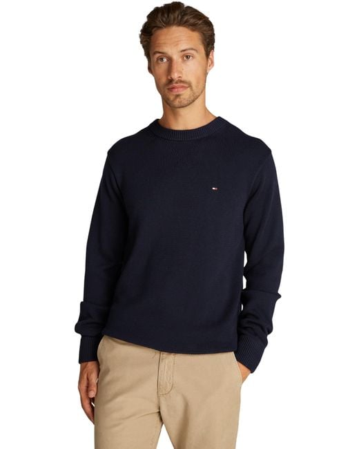 Tommy Hilfiger Pullover Chunky Cotton Crew Neck Strickpullover in