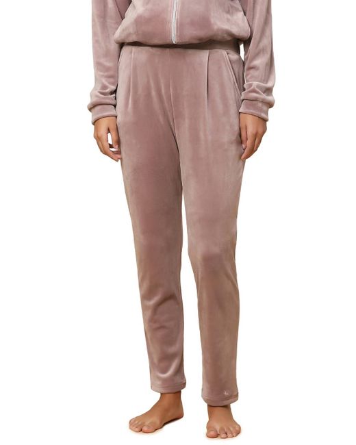 Triumph Cozy Comfort Velours Broek Pajama Bottom in het Purple