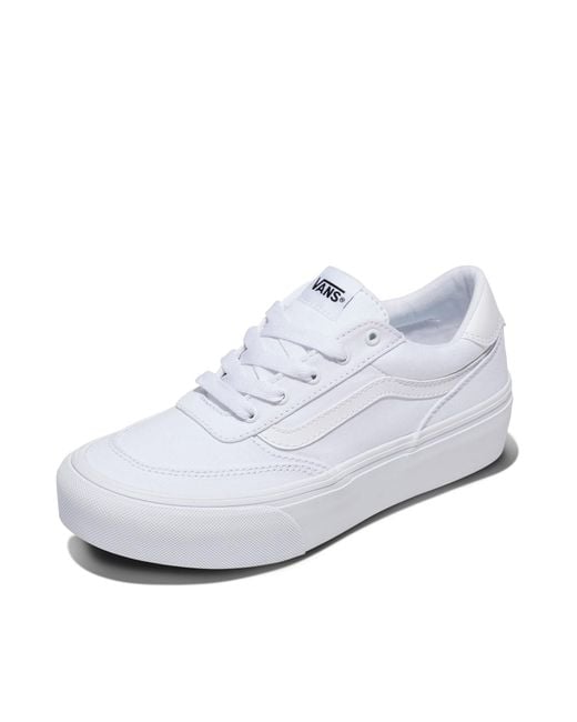 Brooklyn LS Platform di Vans in White