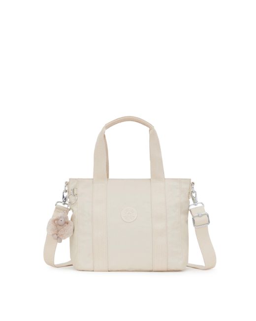 Kipling White Tote Asseni Mini Pearl Small