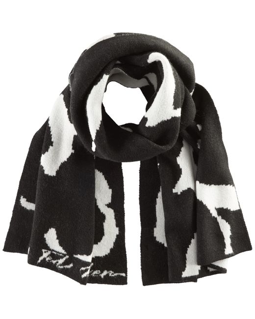 Ted Baker Black Asliee Magnolia Heavy Weight Scarf