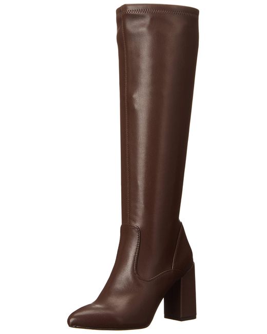Franco Sarto S Katherine Wide Calf Knee High Boot Dark Brown Faux Leather 6.5 M
