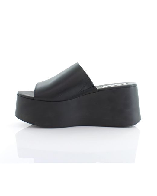 christa black leather sandals