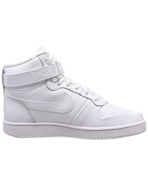 Nike Damen Sneaker Ebernon Mid Premium Hi-top Trainers in White | Lyst UK