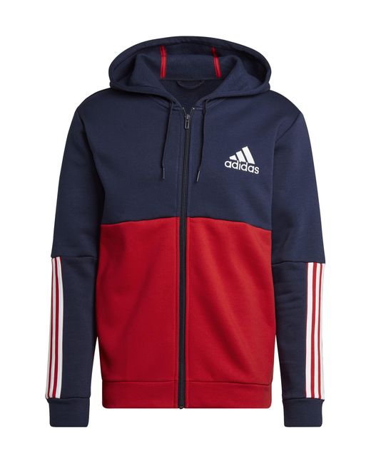 Adidas Blue M Cb Fz Hd Hooded Track Top for men