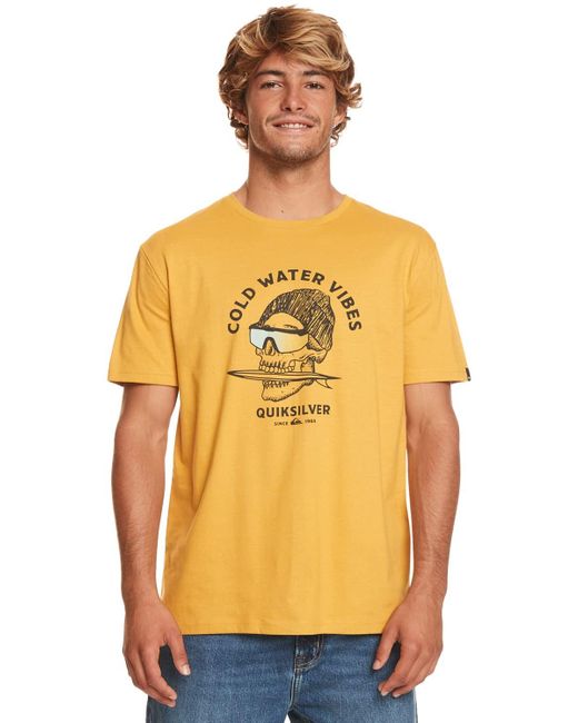 Quiksilver Totenkopf Ss T-Shirt in Yellow für Herren