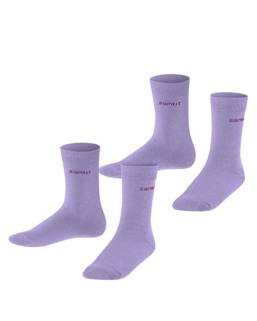 Foot Logo 2-Pack K SO cotone tinta unita confezione di 2 paia di Esprit in Purple