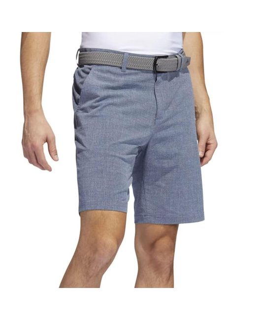 Adidas Blue Golf Standard Crosshatch Short for men