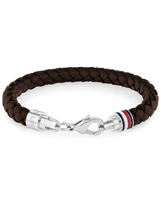 Tommy Hilfiger Schmuck – Lederarmband mit Karabinerverschluss – elegant und einfach – in Black für Herren