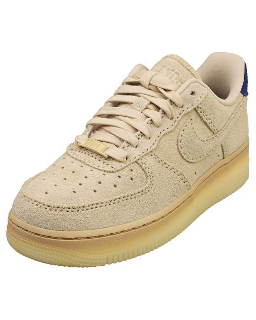Nike Natural Air Force 1 07 Lx Womens Fashion Trainers In Grain Blue - 6.5 Uk