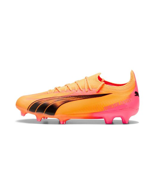 PUMA Orange Football Boots Ultra Ultimate Fg/ag 107744 Sun Stream Black-sunset Glow 44