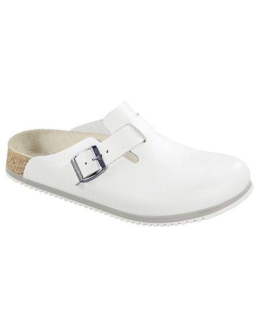 Birkenstock Black Boston White Lthr