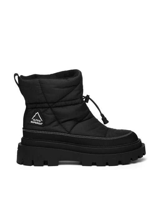 Superga S/ladies 3053 Alpina Apex Padded Boots in Black Lyst UK