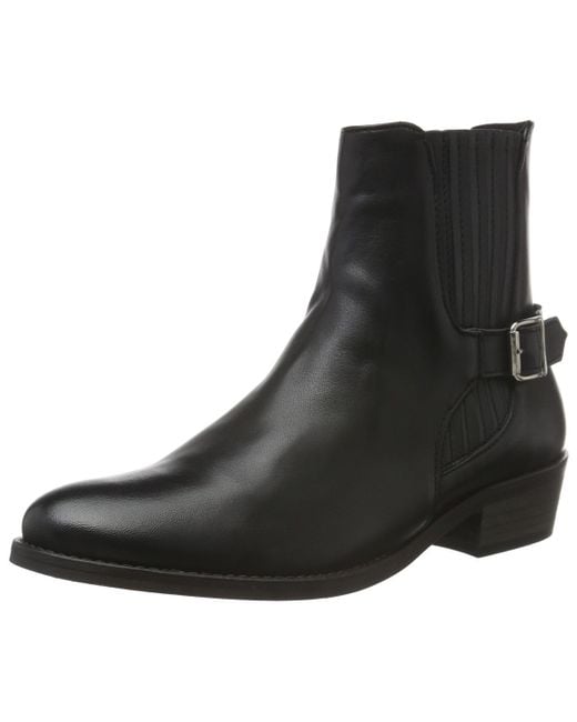 Vero Moda Black VMJEANET Leather Biker Boots