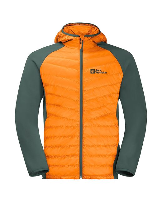 Jack Wolfskin Orange Routeburn Pro Hybrid M Fleece Jacket for men