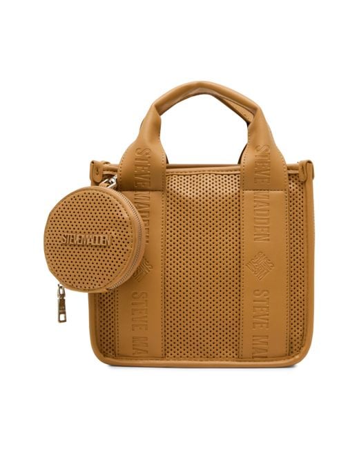 Bwebber Perforated Satchel di Steve Madden in Brown