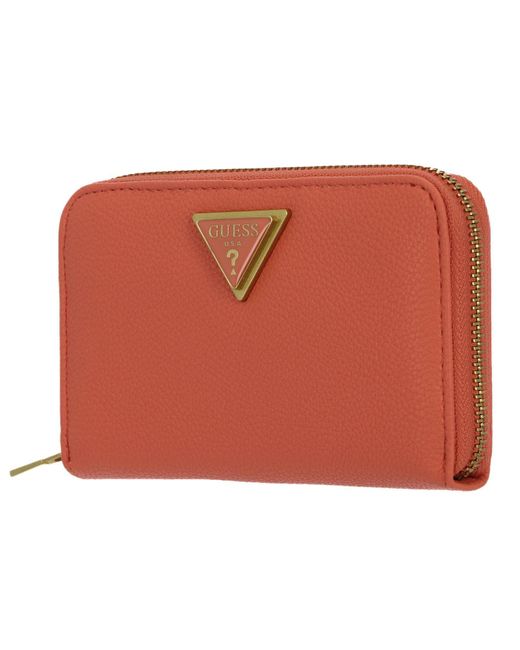 Cosette Zip Around Wallet Orange di Guess in Red