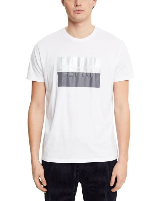 122ee2k302 T-Shirt Esprit pour homme en coloris White