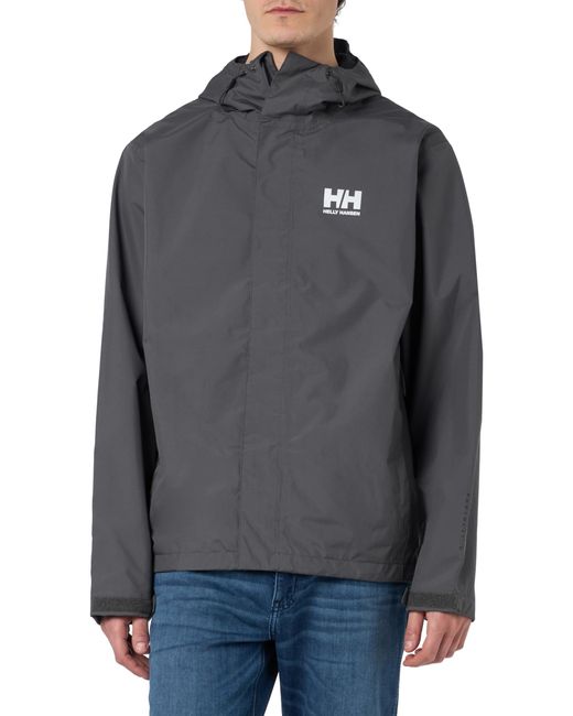 Helly Hansen Gray Seven J Waterproof Windproof Breathable Rain Jacket for men