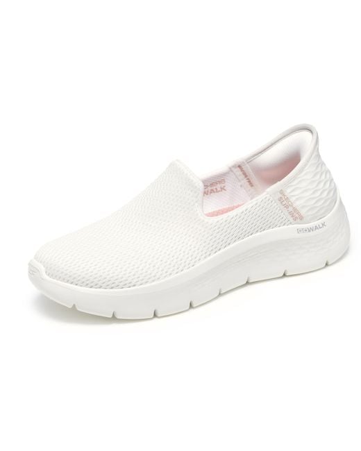 Skechers White Hands Free Slip-ins Go Walk Flex-relish Slipper