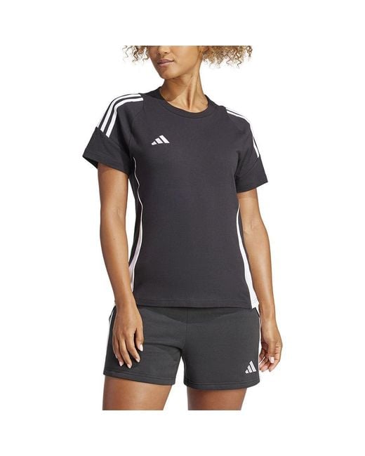 Adidas Black Teamsport Textil - T-Shirts Tiro 24 T-Shirt schwarzweiss