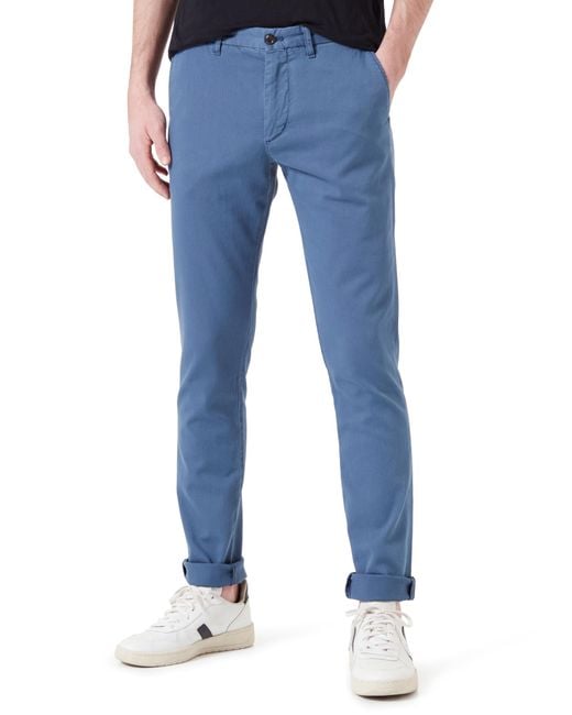 Tommy Hilfiger Blue Chino Bleecker Structure Gmd Mw0mw33910 Woven Pants for men