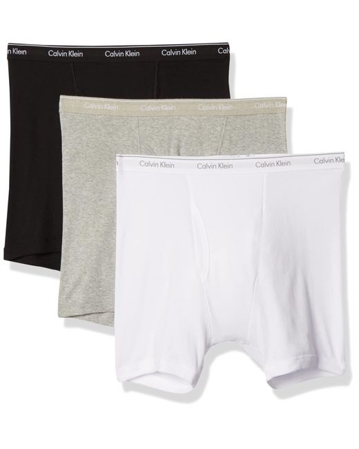 Calvin Klein White 100% Cotton Boxer Briefs for men